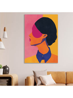 Dekorstation - Modern Muse Abstract Musi Cmode Woman In Bold Colors Canvas Painting