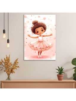 Dekorstation - Joyful Little Ballerina Whimsical Kids Ballet Wall Painting