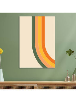 Dekorstation - Retro Rainbow Curve Mid Century Modern Abstract Canvas Wall Painting