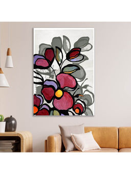 Dekorstation - Vivid Abstract Floral Art Modern Botanical Wall Decor In Bold Colors