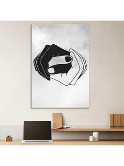 Dekorstation - Abstract Hands Symbol Of Unity & Connection In Monochrome Painting