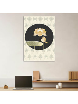 Dekorstation - Lotus Flower Canvas Wall Painting Minimalist Botanical Canvas Painting