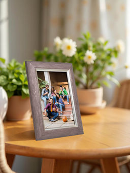 Golden Peacock - Mdf 5X7 Off White Border Brown Table Top Photo Frames