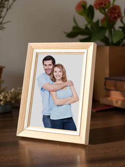 Golden Peacock - Beige Table Top Photo Frames 5x7