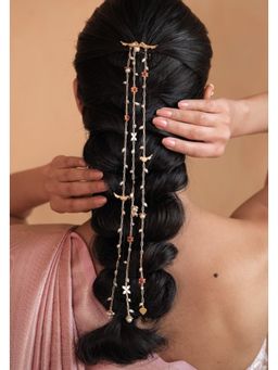Tangerine - Gold Plated Urmila Hair Chain