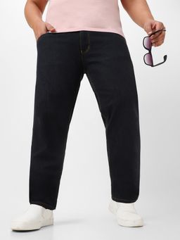 Urbano Plus - Mens Dark Grey Regular Fit Washed Jeans Stretchable