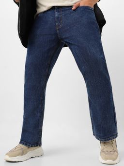 Urbano Plus - Mens Blue Washed Bootcut Jeans Stretchable