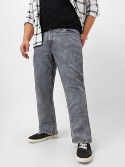 Urbano Plus - Mens Light Grey Washed Bootcut Jeans Stretchable