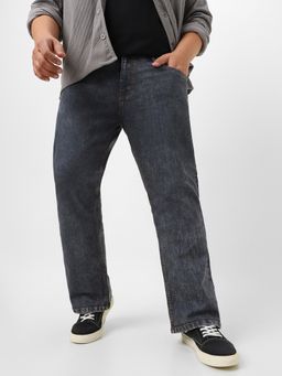 Urbano Plus - Mens Grey Washed Bootcut Jeans Stretchable