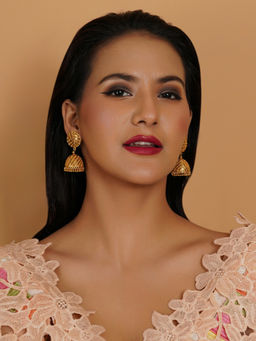 Ruby Raang Studio - Golden Jhumki