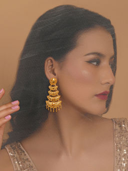 Ruby Raang Studio - Golden Dangler Earrings