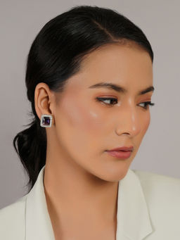 Ruby Raang Studio - Purple Stone Studs
