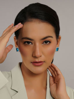 Ruby Raang Studio - Aqua Blue Stone Studs