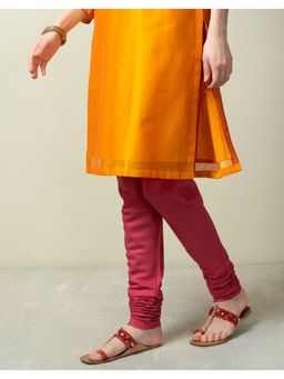 Fabindia - Viscose Tussar Front Tie Up Churidar