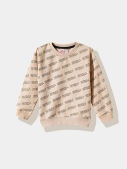 R&B - Graphic Regular Boys Sweatshirt-Beige