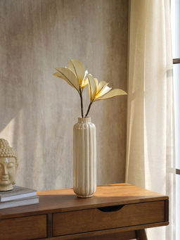 Pure Home + Living - White Magnolia Leaf Spray