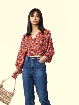 ONLY - Women Printed Multicolor Crop Top