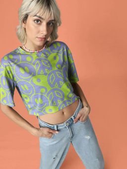 ONLY - Women Printed Blue T-shirt