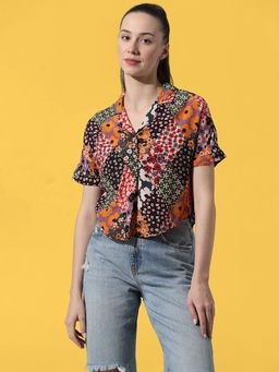 ONLY - Multi-Color Printed Resort Collar Shirt