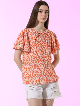 ONLY - Orange Printed Top