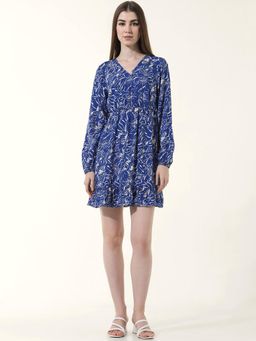 ONLY - Blue Printed Wrap Over Dress