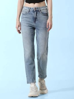 ONLY - Light Blue High Rise Erin Straight Jeans