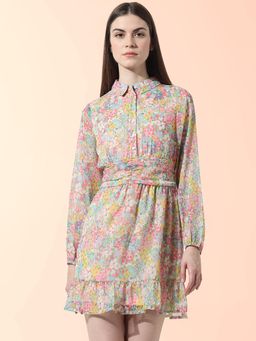 ONLY - Multi Printed Mini Shirt Dress