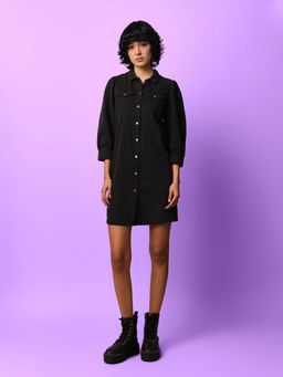 ONLY - Women Black Shirt Mini Dress
