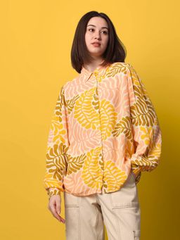 ONLY - Women Printed Regular Fit Yellow Shirt