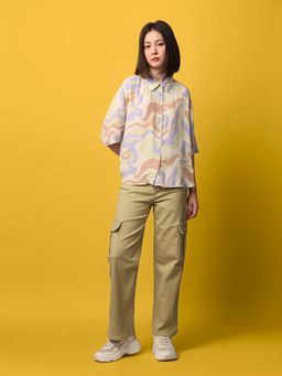 ONLY - Women Multi Color Printed Viscose Shirt