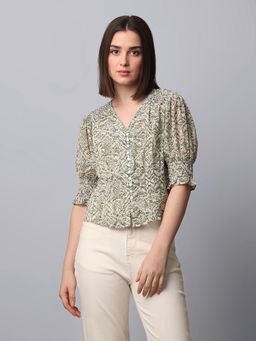 ONLY - V Neck Printed Top