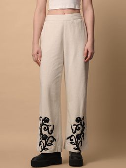 ONLY - Beige Embroidered Pant