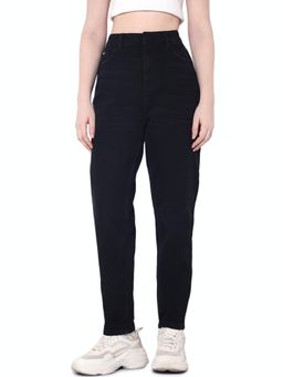 ONLY - Women Slouchy Fit High-Rise Black Jeans