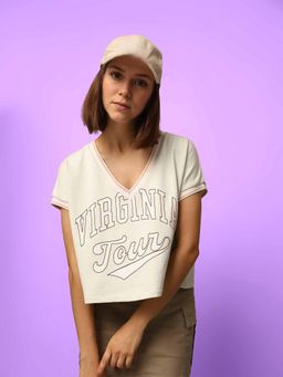 ONLY - Green Printed T-Shirt