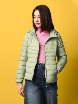 ONLY - Women's Regular Fit Green Jacket