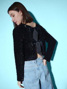 ONLY - Black Embellished Top