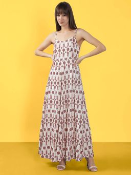 VERO MODA - Off-White Embroidered Maxi Dress