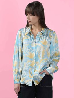 VERO MODA - Blue Printed Casual Shirt