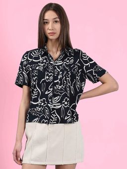 VERO MODA - Black Printed Casual Shirt