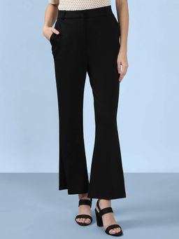 VERO MODA - Women Black Polyester Formal Trouser