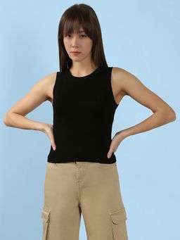 VERO MODA - Black Fitted Sleeveless Top