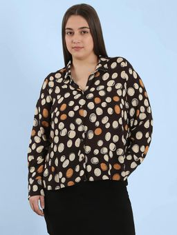 VERO MODA - Curve Black Printed Shirt