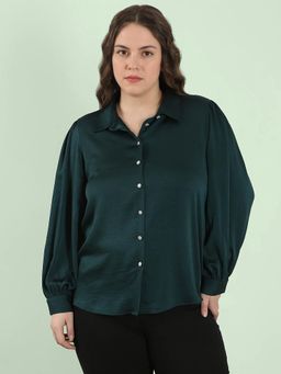 VERO MODA - Curve Dark Green Shirt