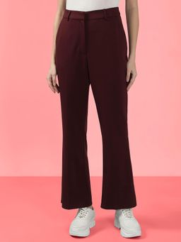VERO MODA - Burgundy Bootcut Trouser