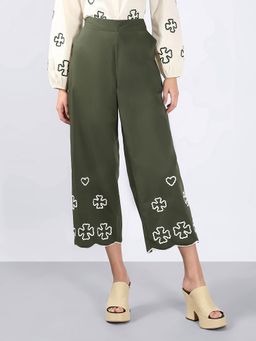 VERO MODA - Olive Printed Trouser