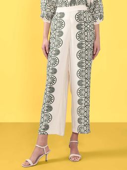 VERO MODA - Women White Printed Casual Trouser