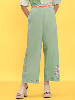 VERO MODA - Women Green Printed Casual Trouser