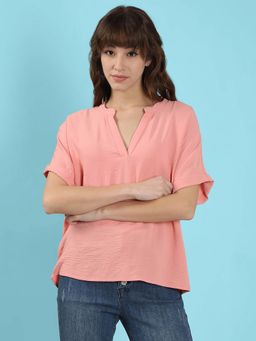 VERO MODA - Light Pink V-Neck Top