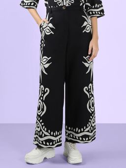 VERO MODA - Women Black Printed Pant