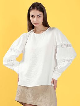 VERO MODA - Women White Solid Top